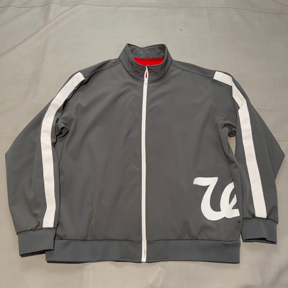 Walgreens Worker Employee Uniform Lined Softshell Jacket Men 2XL Gray Zip-7022